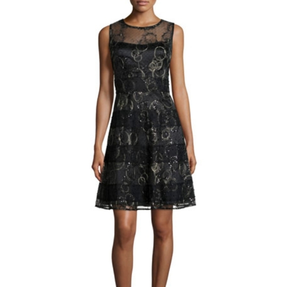 Kay Unger Dresses & Skirts - Kay Unger Black & Metallic Dress